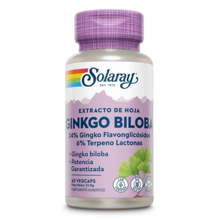 EXTRACTO DE GINKGO BILOBA 60 CAP SOLARAY