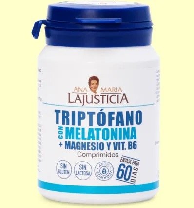 TRIPTOFANO CON MELATONINA + MAGNESIO + B6 60 COMPRIMIDOS ANA M LAJUSTICIA