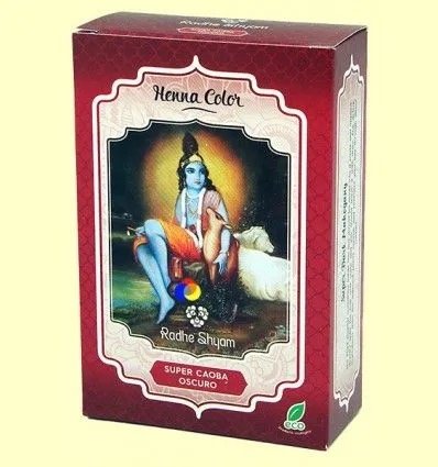 SUPER CAOBA OSCURO HENNA POLVO RADHE SHYAM