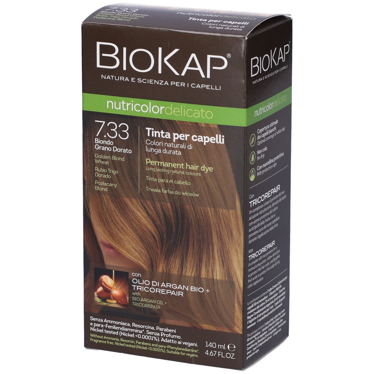 TINTE DELICATO SENSITIVO +7.33 140 ML BIOKAP