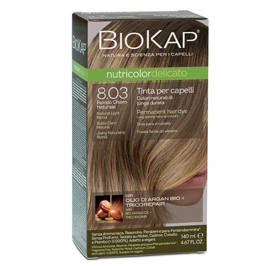 TINTE DELICATO NUTRICOLOR 8.03 RUBIO CLARO NATURAL SENSITIVO 140 ML