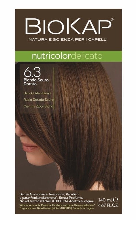 TINTE DELICATO 6.3 RUBIO DORADO 140 ML BIOKAP