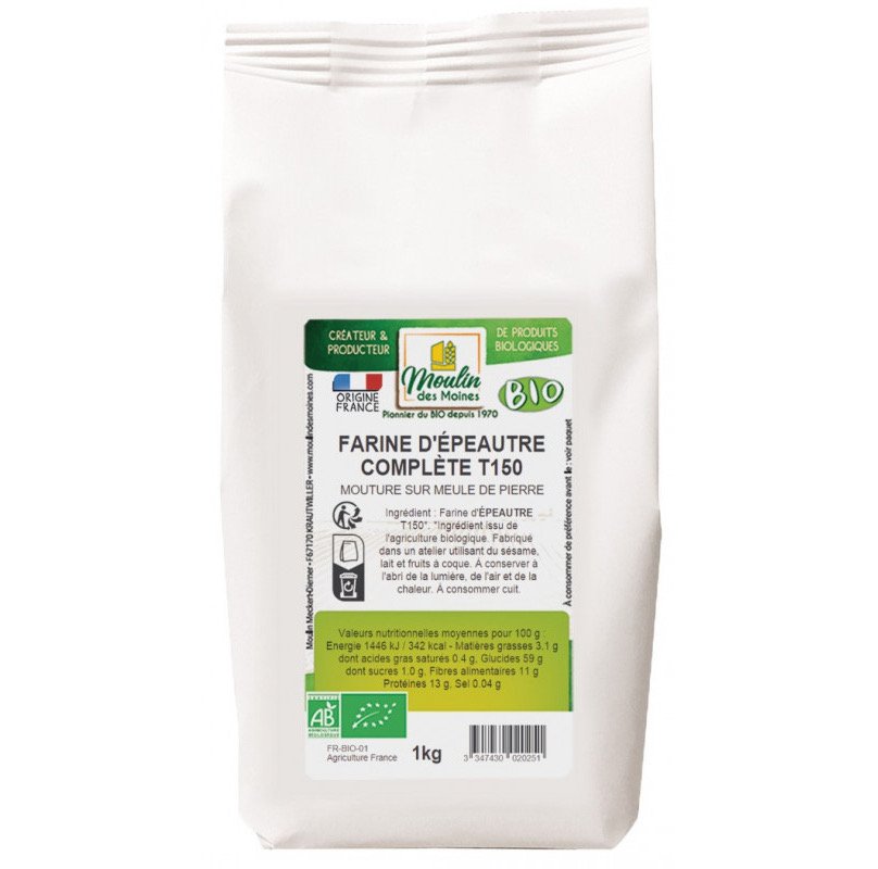 HARINA DE ESPELTA INTEGRAL 1 KG MOULINS
