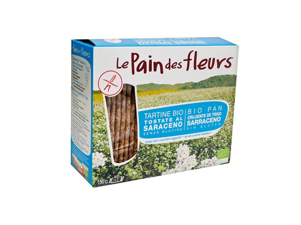 PAN CRUJIENTE DE TRIGO SARRACENO SIN SAL LE PAIN DES FLEURS 150GR
