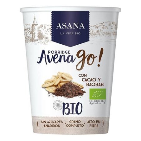 PORRIDGE AVENA CACAO ASANA LA VIDA BIO 55 G