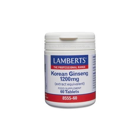 GINSENG COREANO 1200MG 60 CAPSULAS LAMBERTS
