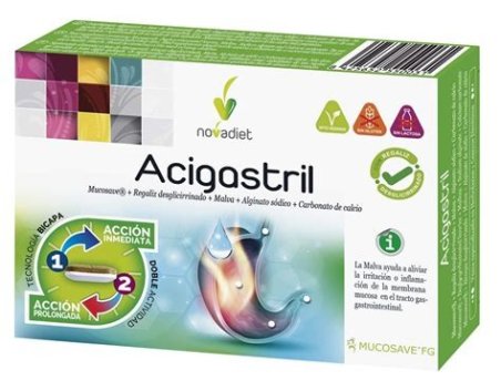 NODACIL PASTILLAS PARA CHUPAR PARA REFLUJO GASTRICO 30 COMP NOVADIET