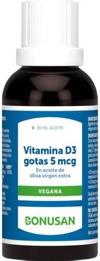 VITAMINA D3 GOTAS 5 MCG 30ML VEGANA BONUSAN