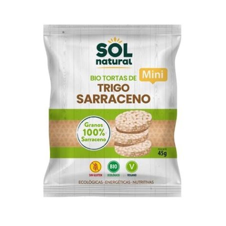 MINI TORTITAS BIO DE TRIGO SARRACENO 45 G SOL NATURAL