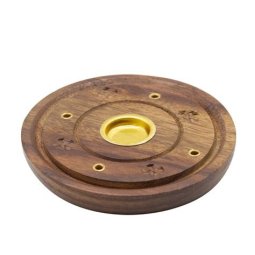 INCENSARIO MADERA REDONDO CONOS STICKS 10,5CM