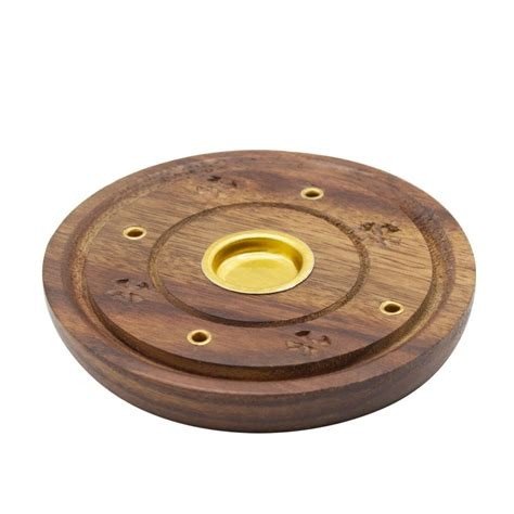 INCENSARIO MADERA REDONDO CONOS STICKS 10,5CM