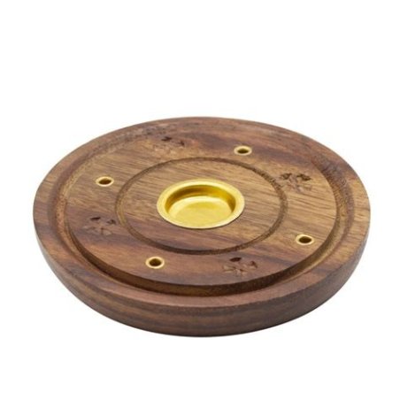 INCENSARIO MADERA REDONDO CONOS STICKS 10,5CM