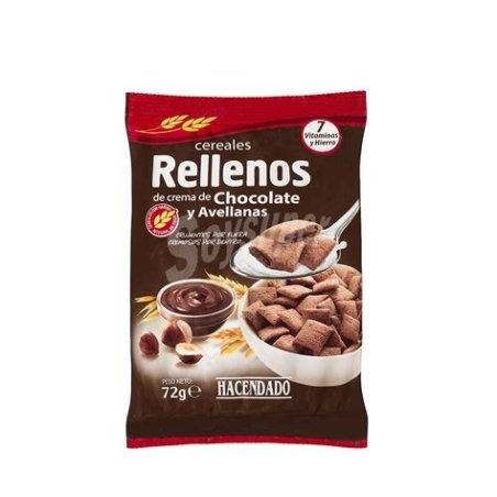 CEREALES RELLENOS DE CHOCOLATE Y AVELLANA 200G ME GUSTO
