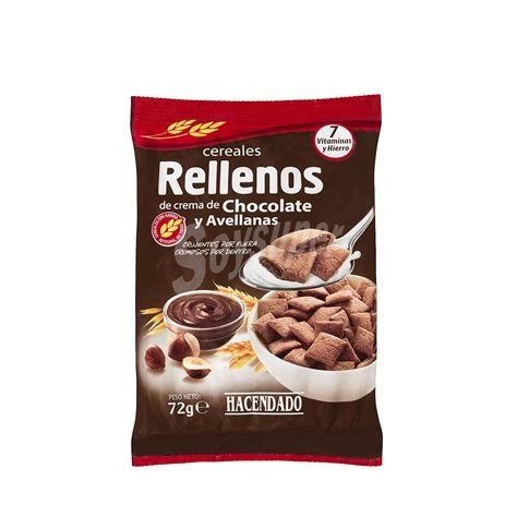 CEREALES RELLENOS DE CHOCOLATE Y AVELLANA 200G ME GUSTO