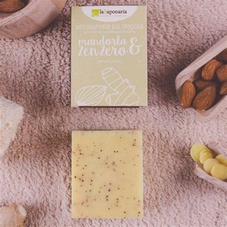 JABON PASTILLA ALMENDRA Y JENGIBRE 100G LA SAPONARIA