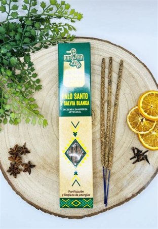 INCIENSO SALVIA BLANCA Y PALO SANTO (HEXAGONAL) ULLAS
