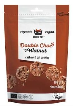 MINI COOKIE CAT DOBLE CHOCOLATE Y NUEZ KOOKIE CAT 100GR