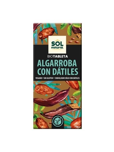 TABLETA ALGARROBA CON DATILES 70GR. SOL NATURAL