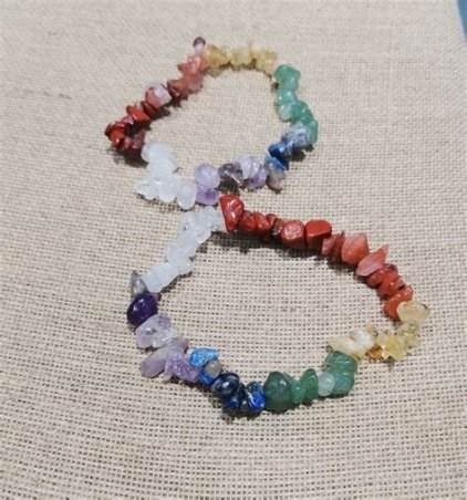 PULSERA CHIPS MINERALES VARIOS ALURA