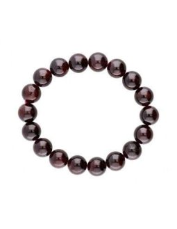 PULSERA BOLA GRANATE HILO NEGRO KHOA