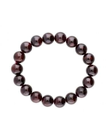 PULSERA BOLA GRANATE HILO NEGRO KHOA