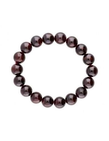 PULSERA BOLA GRANATE HILO NEGRO KHOA