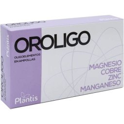 OROLIGO (MAGNESIO, COBRE, ZINC, MANGANESO) 20 AMPOLLAS PLANTIS