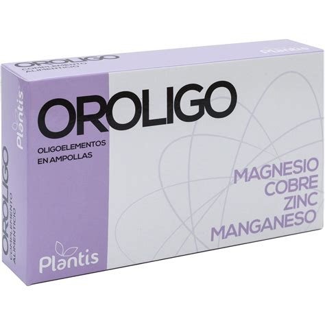 OROLIGO (MAGNESIO, COBRE, ZINC, MANGANESO) 20 AMPOLLAS PLANTIS