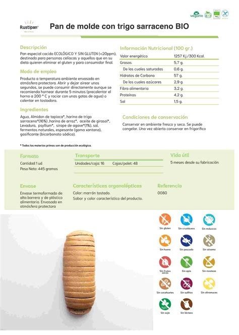 PAN MOLDE TRIGO SARRACENO 445G - RUSTIPAN