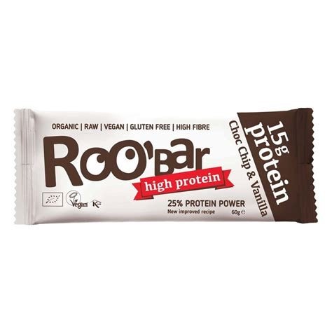 ROO'BAR CHOC CHIP & VAINILLA 60G