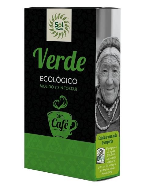 CAFE VERDE MOLIDO Y SIN TOSTAR 350G BIO SOLNATURAL
