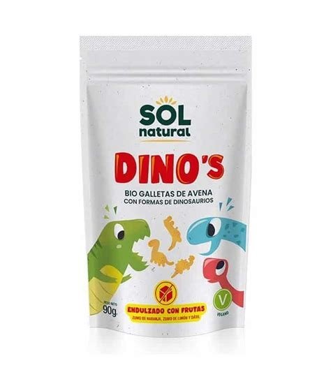 DINOS  GALLETAS DE AVENA Y FRUTA 90G - SOL NATURAL