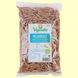 MACARRONES DE ESPELTA INTEGRAL 500G VEGETALIA