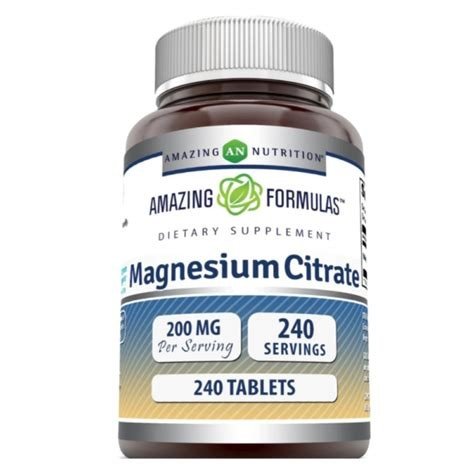 CITRATO MAGNESIO 200 MG 240 TABLETAS