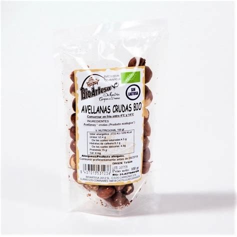 AVELLANAS CRUDAS BIOARTESA 100GR.