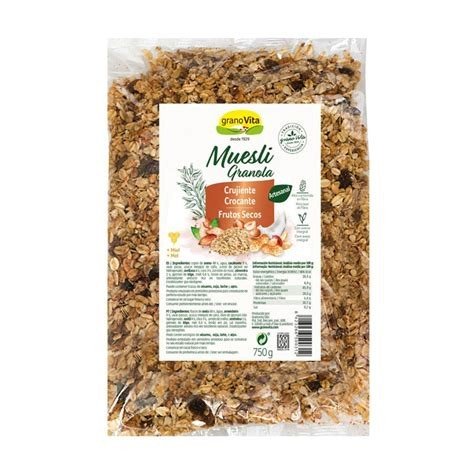 MUESLI CRUJIENTE FRUTOS SECOS 750G GRANOVITA