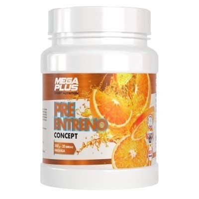 PRE ENTRENO CONCEPT 500G SABOR NARANJA MEGAPLUS