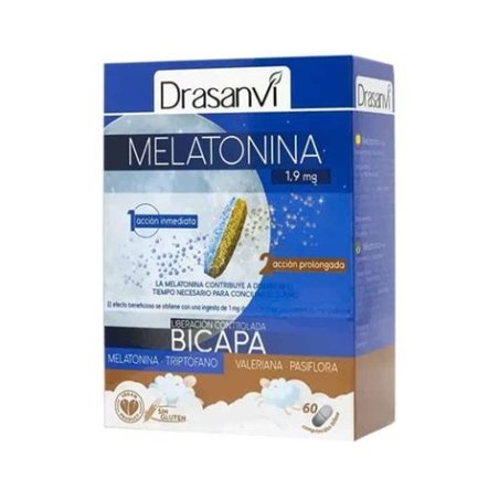MELATONINA BICAPA RETARD 60COMP 1,9MG DRASANVI