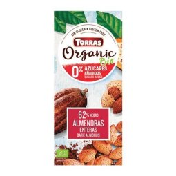 CHOCOLATE NEGRO 62% CACAO CON ALMENDRAS TORRAS