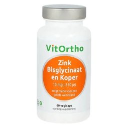 BISGLICINATO ZINC 15MG+COBRE  250MG 60 CAP VITORTHO