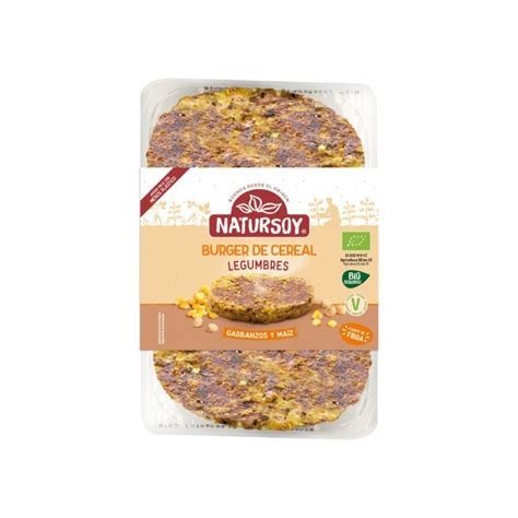 BURGER MAIZ Y GARBANZOS NATURSOY