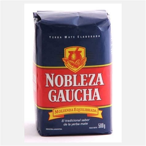 HIERBA MATE 500G NOBLEZA GAUCHA CON PALO