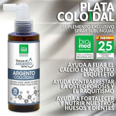 PLATA COLOIDAL 25 PPM SPRAY BIO MED