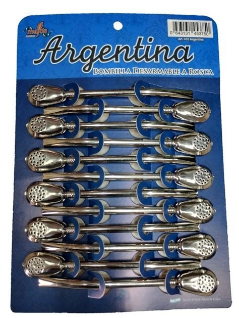 BOMBILLA ARGENTINA ALUMINIO SIN FUNDA