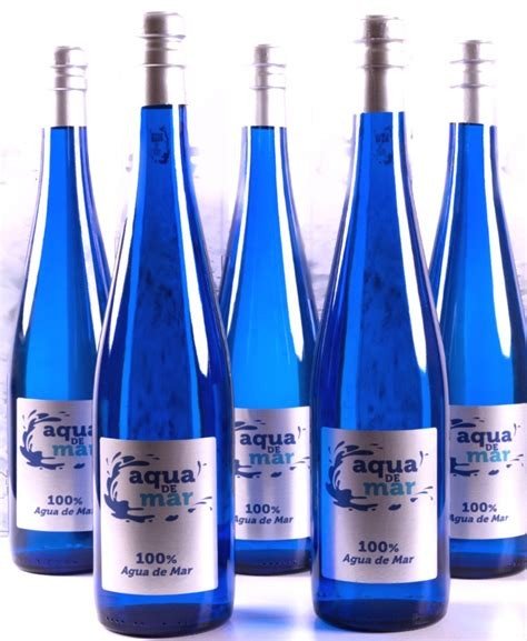 AGUA DE MAR BOTELLA VIDRIO AZUL 750 ML