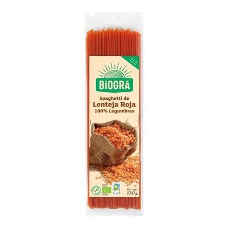 SPAGUETTI LENTEJA ROJA 250G BIOGRA