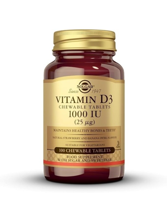 VITAMINA D3 1000 UI 100 CAPSULAS SOLGAR