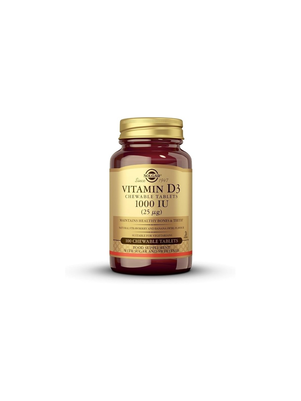 VITAMINA D3 1000 UI 100 CAPSULAS SOLGAR