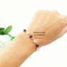 PULSERA 7 NUDOS AMATISTA, CUARZO ROSA, CUARZO BLANCO ALURA