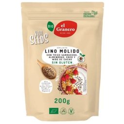 LINO MOLIDO ALMENDRA COCO Y CACAO 200G EL GRANERO